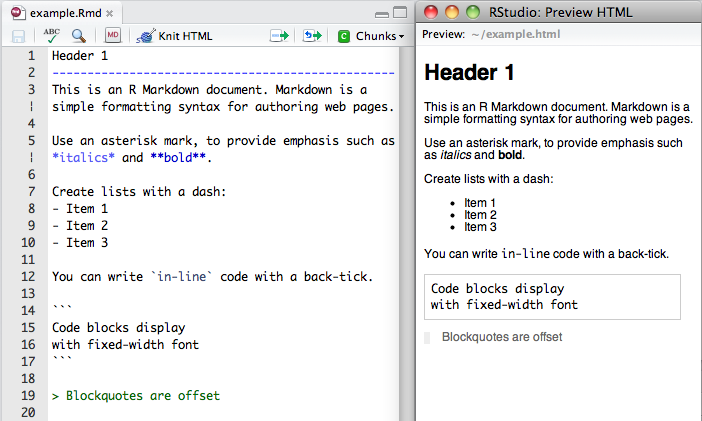 Introduction to R markdown